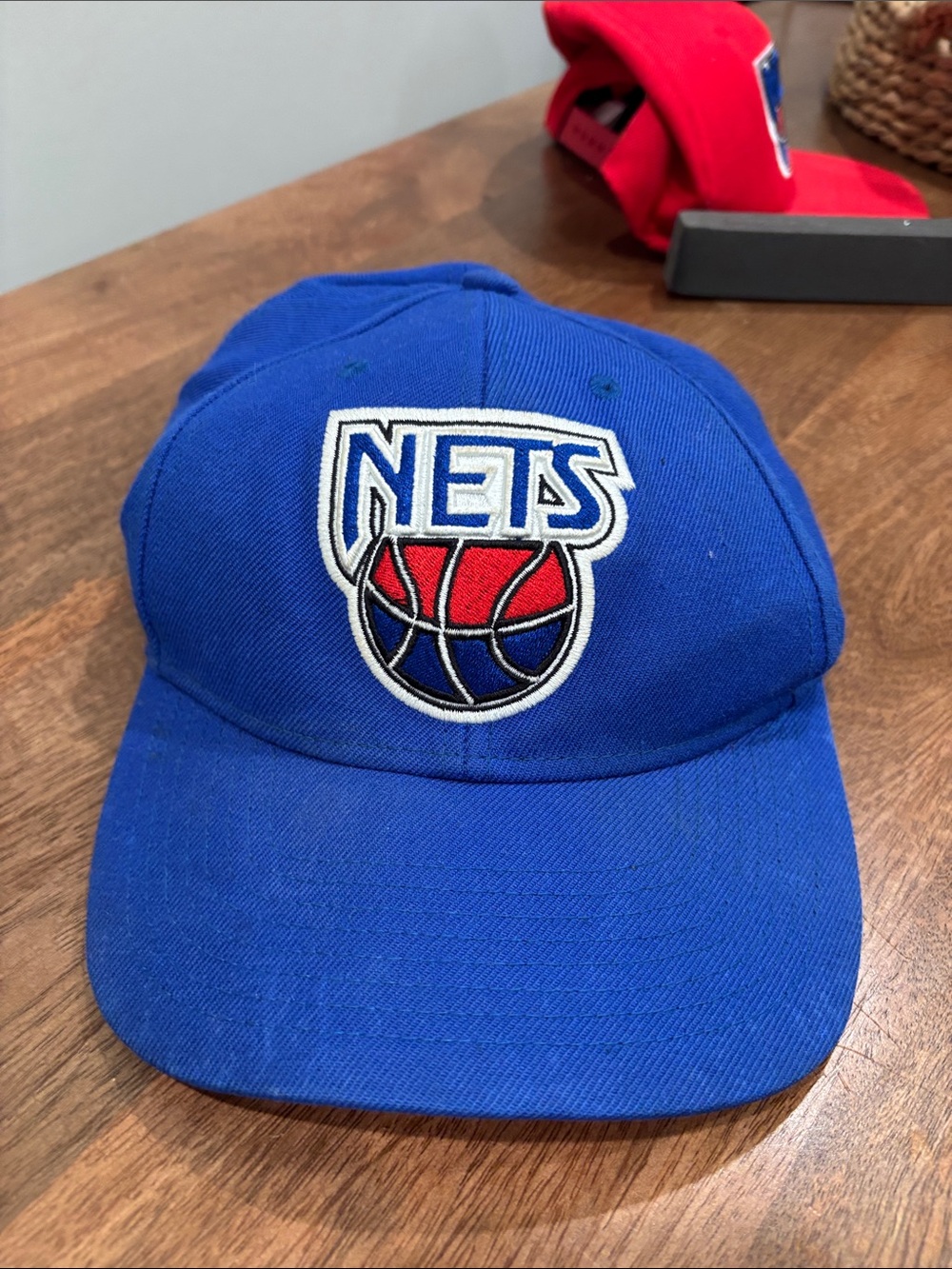 Mitchell & Ness Blue and Red Embroidered Logo Cap